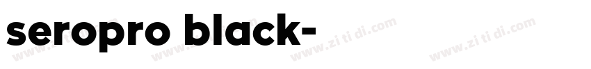 seropro black字体转换
